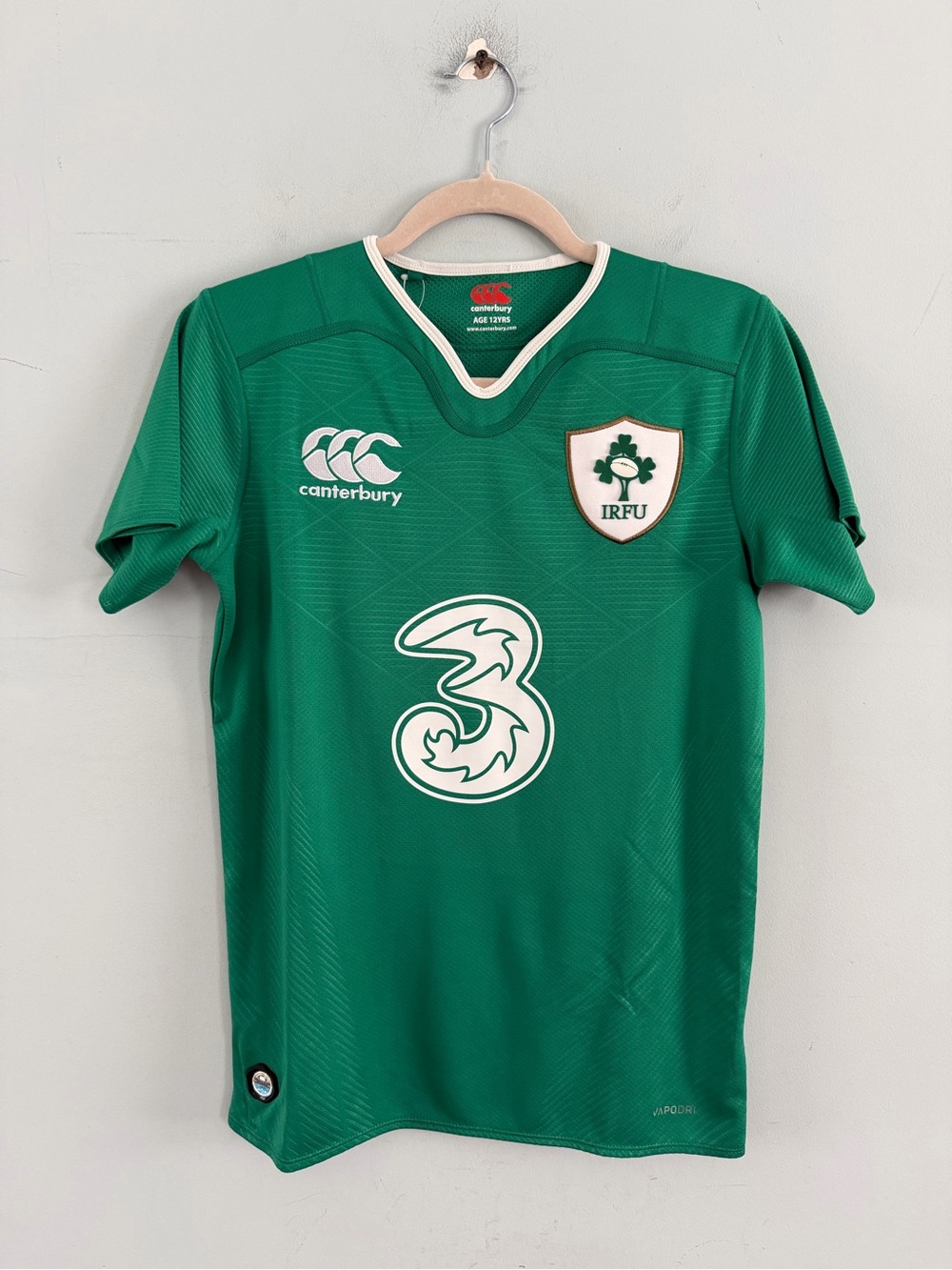 NWT Canterbury Ireland Home Classic IRFU Youth Rugby Jersey